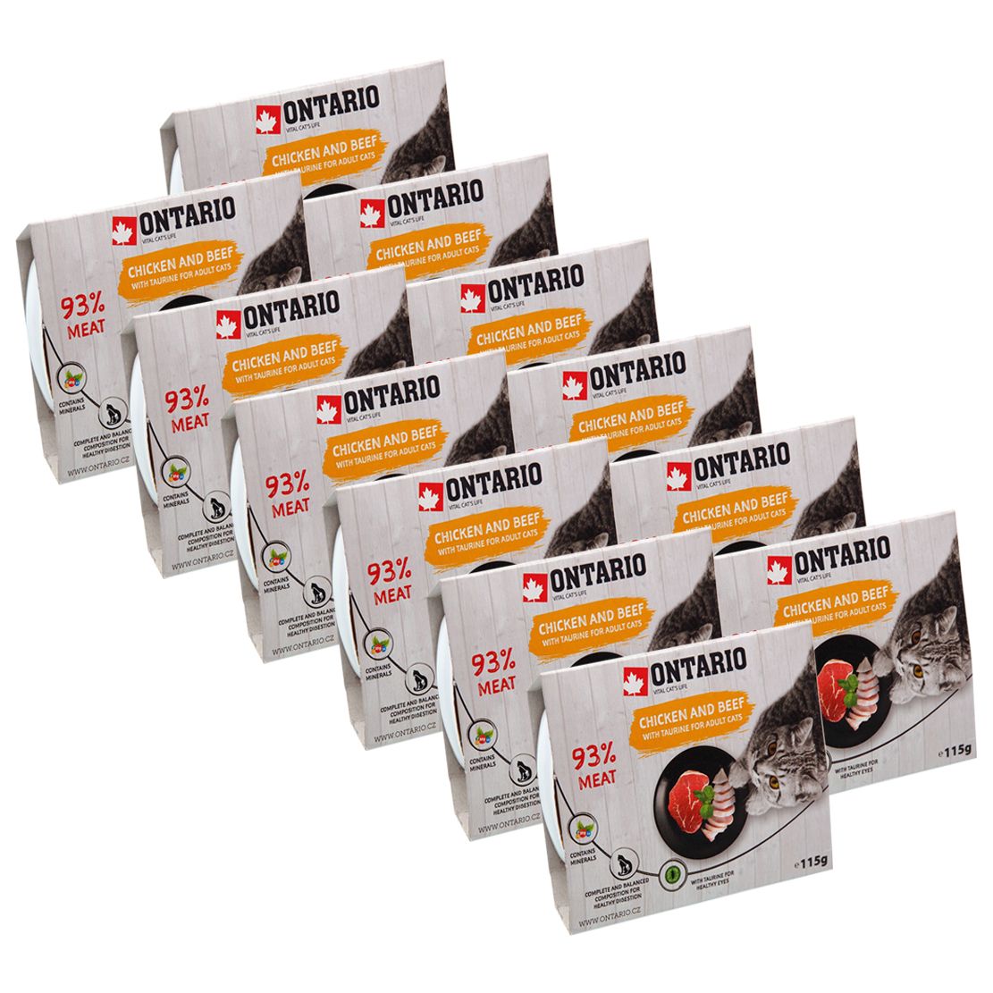 Posudica ONTARIO chicken & beef with taurine 12 x 115 g