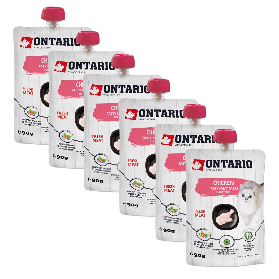 Ontario Kitten chicken fresh meat paste 6 x 90 g