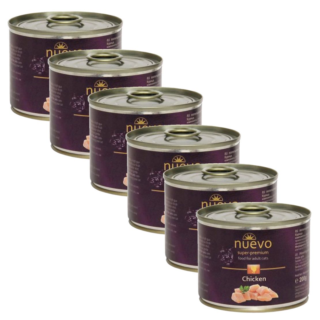 Konzerva NUEVO CAT Adult Chicken 6 x 200 g