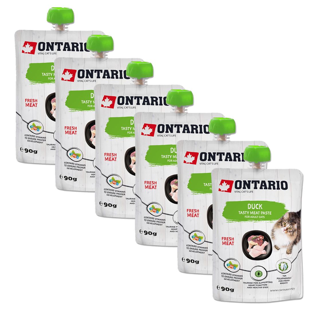 Ontario Cat duck tasty meat paste 6 x 90 g