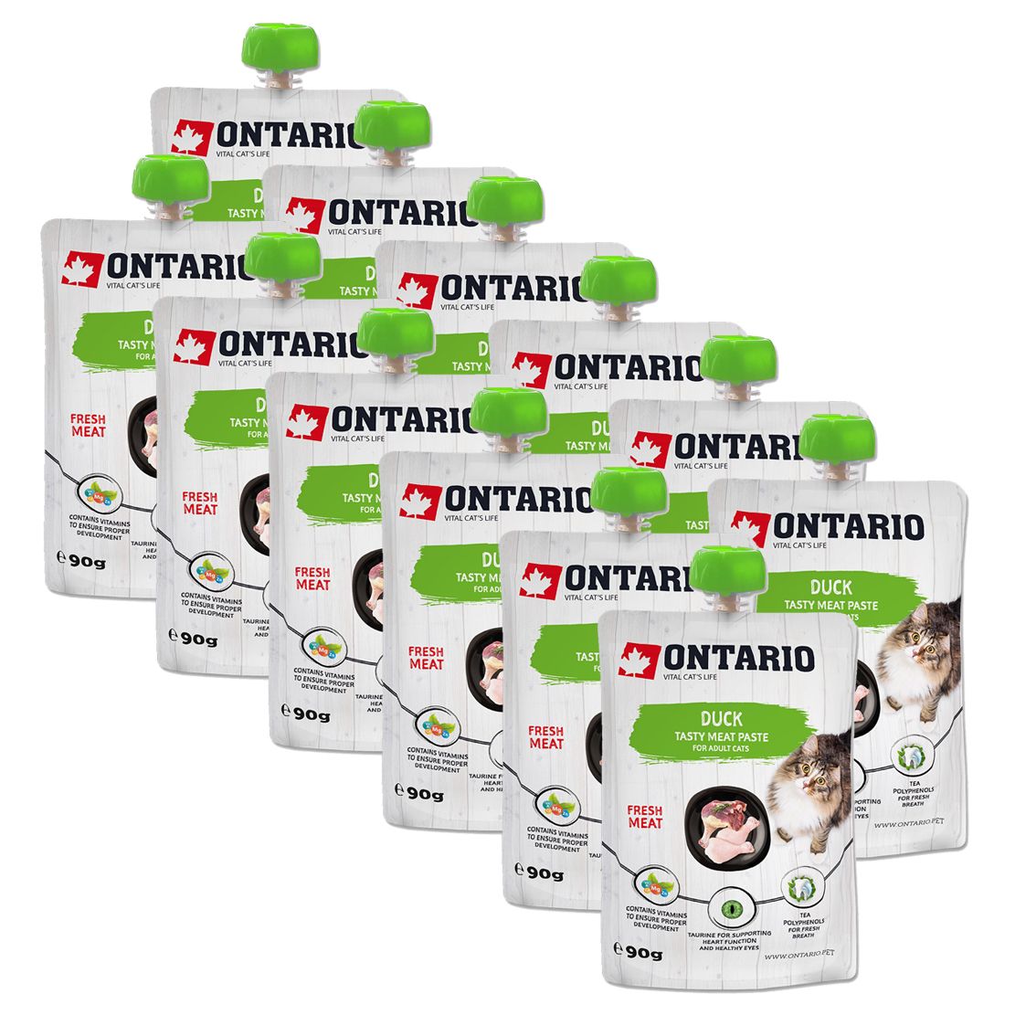 Ontario Cat duck tasty meat paste 12 x 90 g