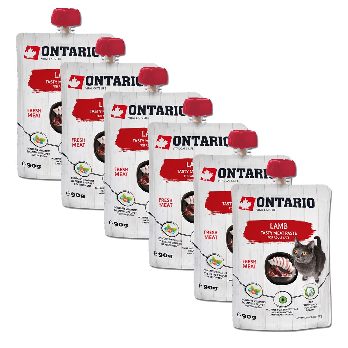 Ontario Cat janjetina ukusna mesna pasta 6 x 90 g