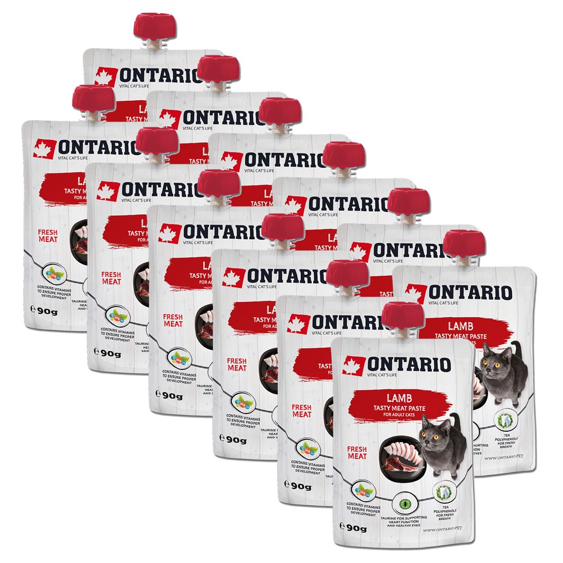 Ontario Cat janjetina ukusna mesna pasta 12 x 90 g