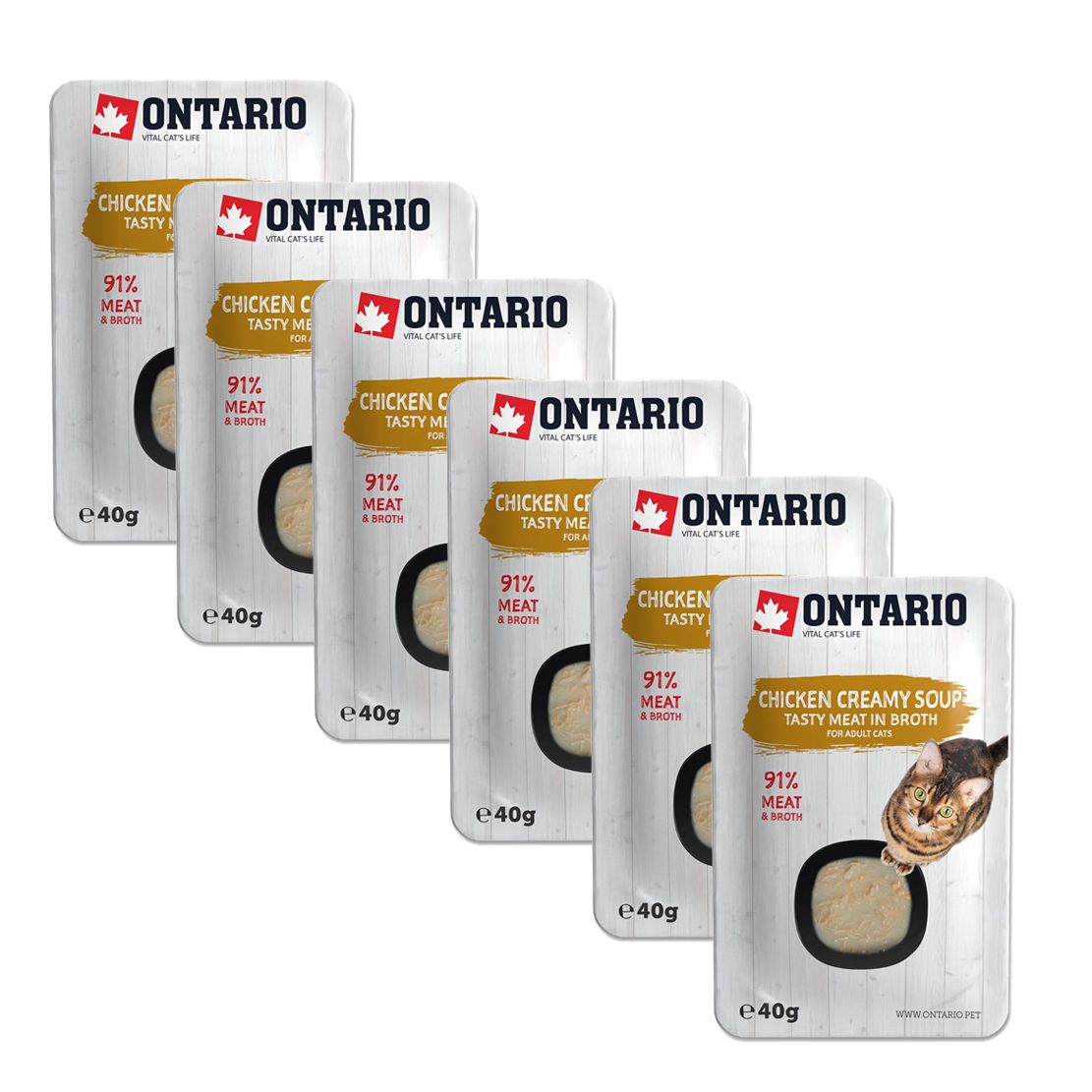 Ontario Cat chicken creamy soup 6 x 40 g