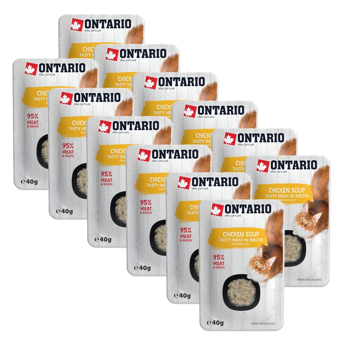 Ontario Cat juha od piletine 12 x 40 g