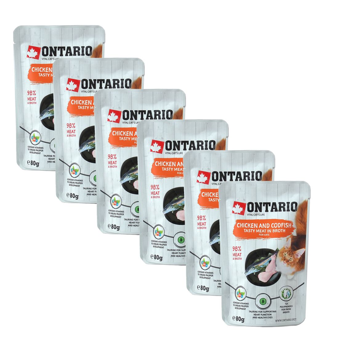 Ontario Cat chicken and pollock 6 x 80 g
