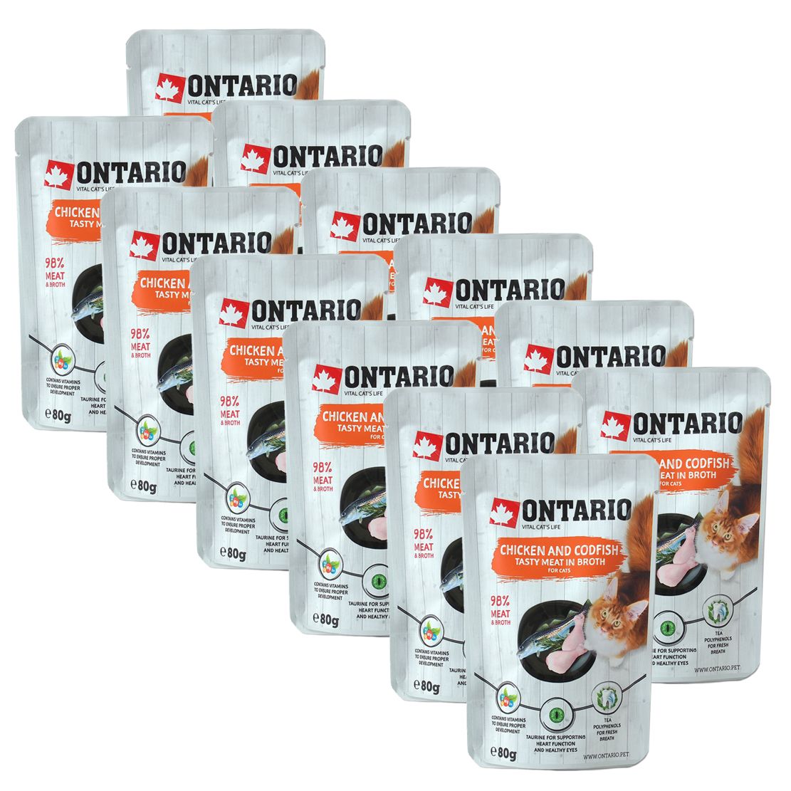 Ontario Cat chicken and pollock 12 x 80 g
