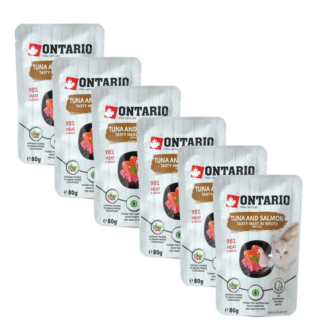 Ontario Cat tuna & salmon 6 x 80 g