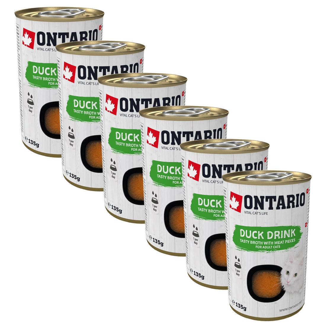 Ontario Cat duck drink 6 x 135 g