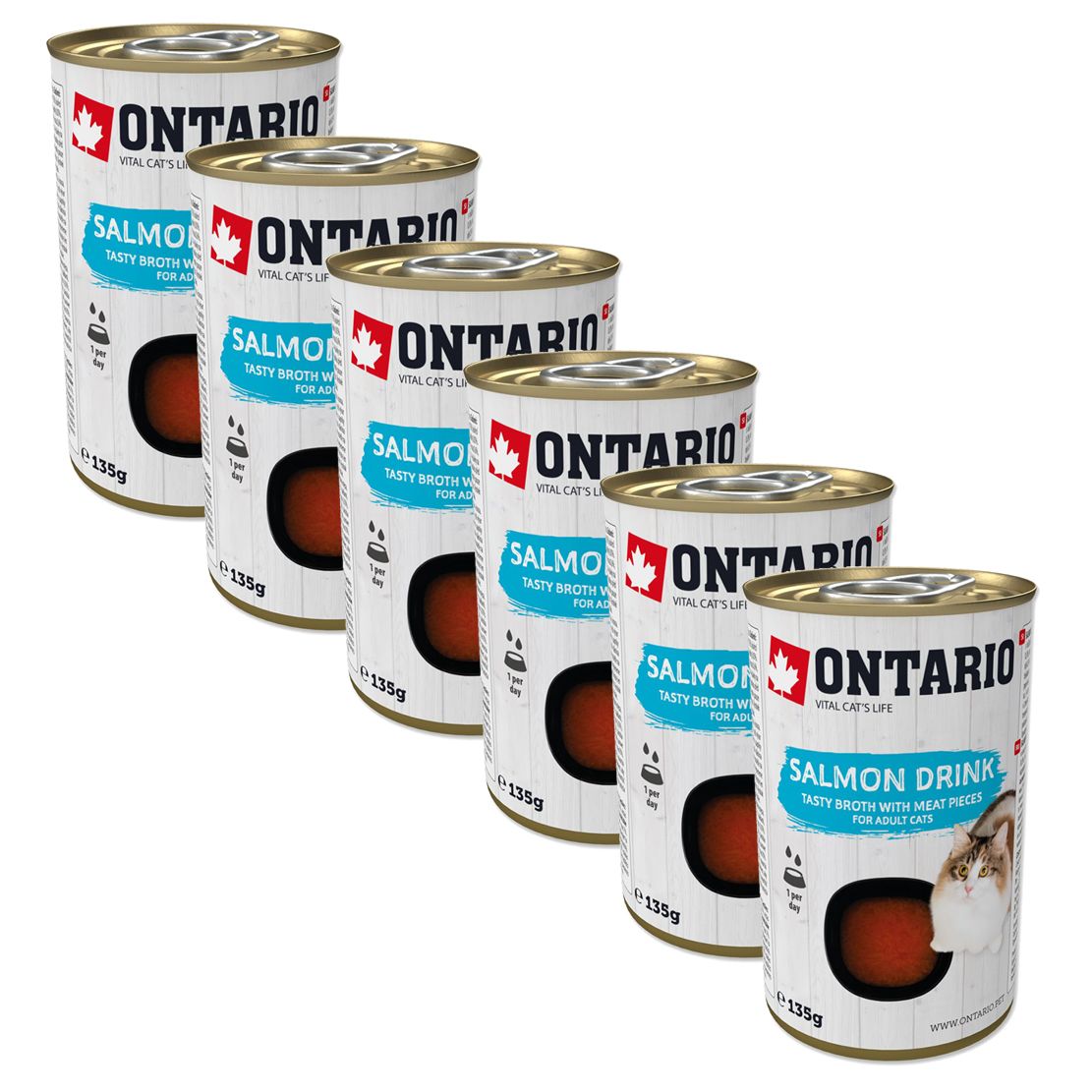 Ontario Cat salmon drink 6 x 135 g