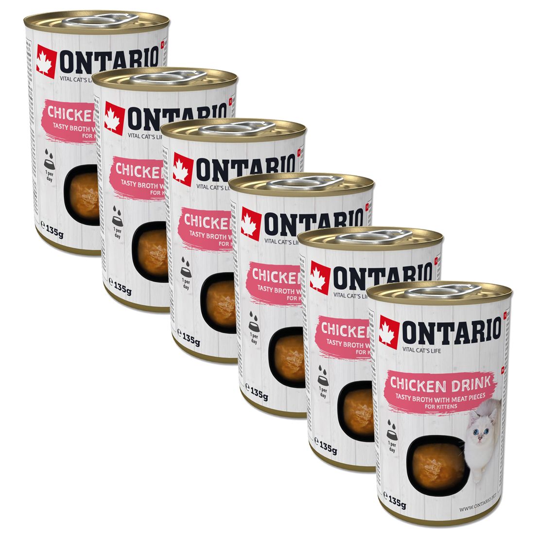 Ontario Kitten chicken drink 6 x 135 g