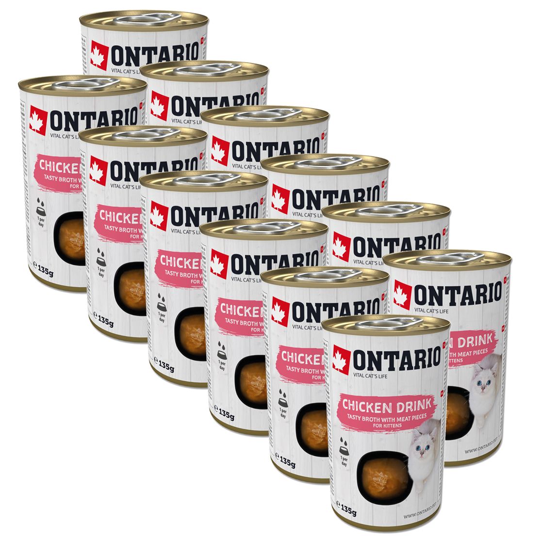Ontario Kitten chicken drink 12 x 135 g