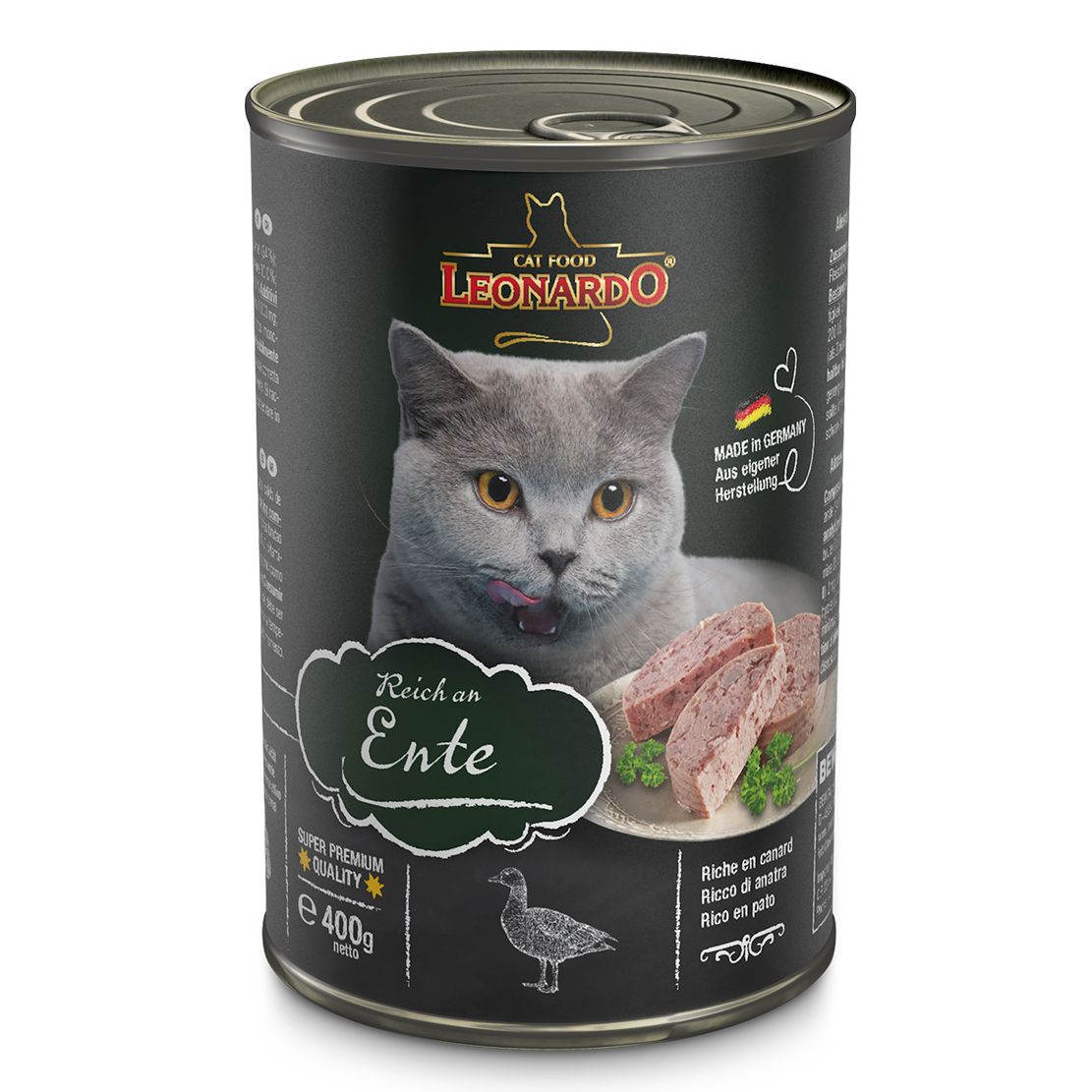 Konzerve za mačke Leonardo, patka 400 g