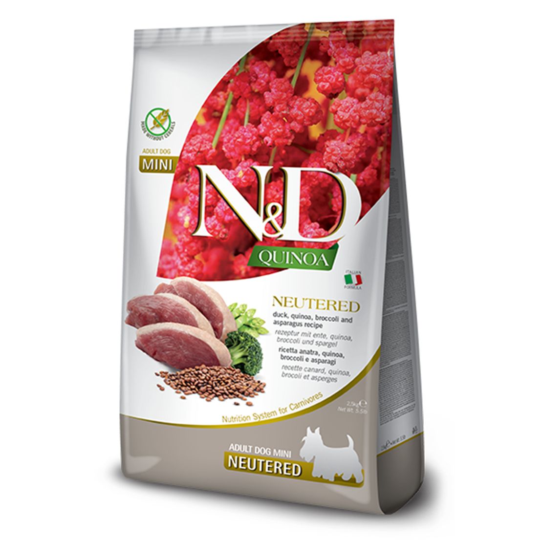 Farmina N&D dog GF QUINOA ADULT MINI Neutered duck 2,5 kg
