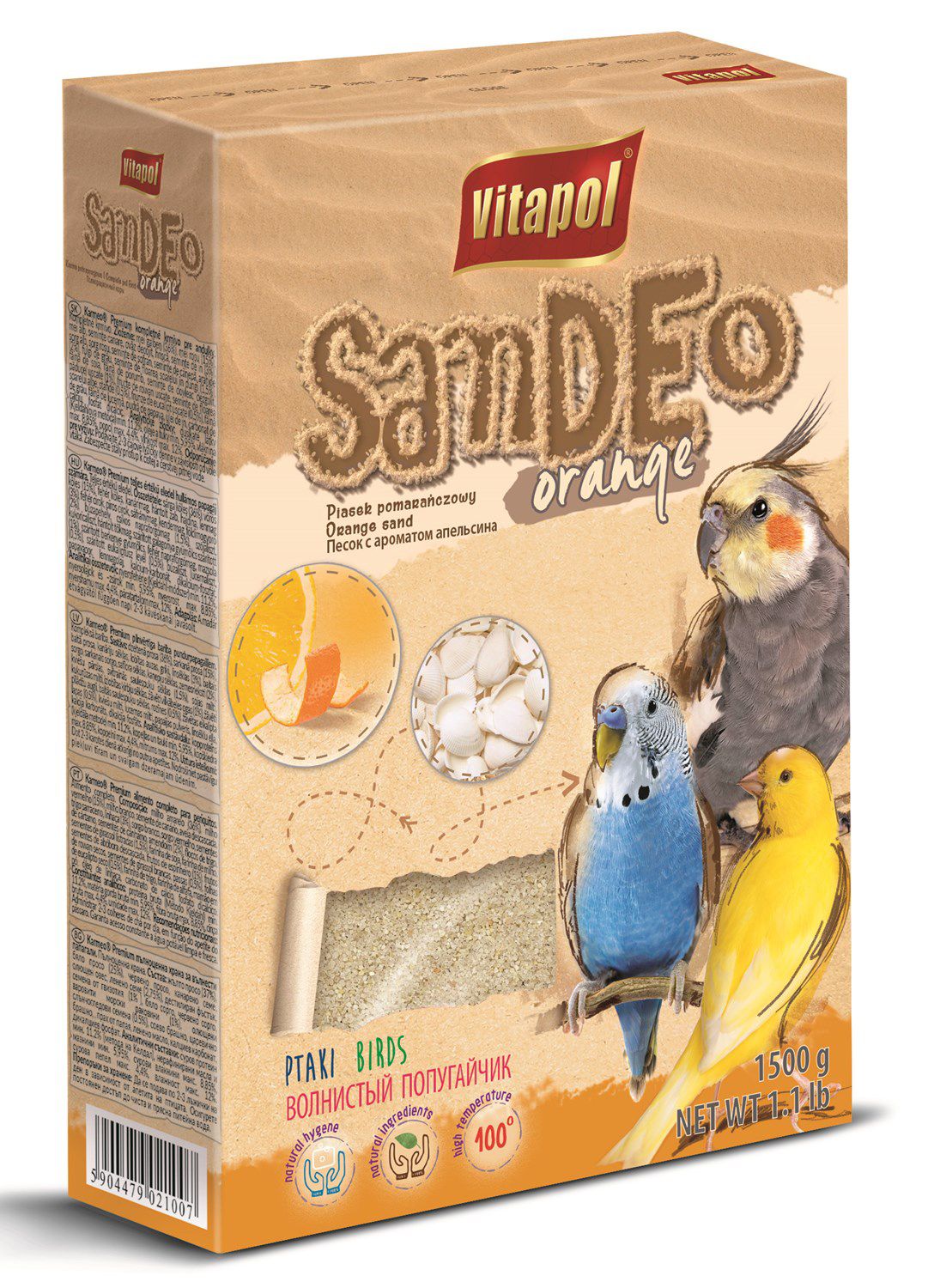 Vitapol narančasti pijesak za ptice 1,5 kg