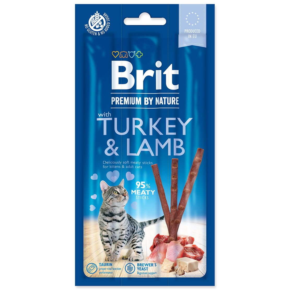 Brit Premium Cat Sticks Puretina & Jagnjetina 3 ks