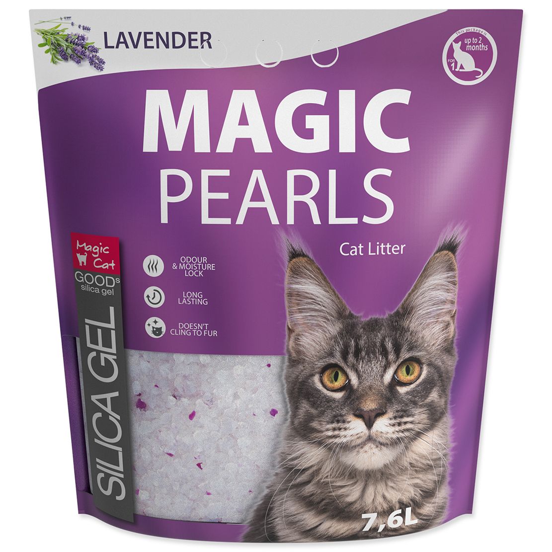 Podloga za mačke Magic Pearls lavanda 7,6 l