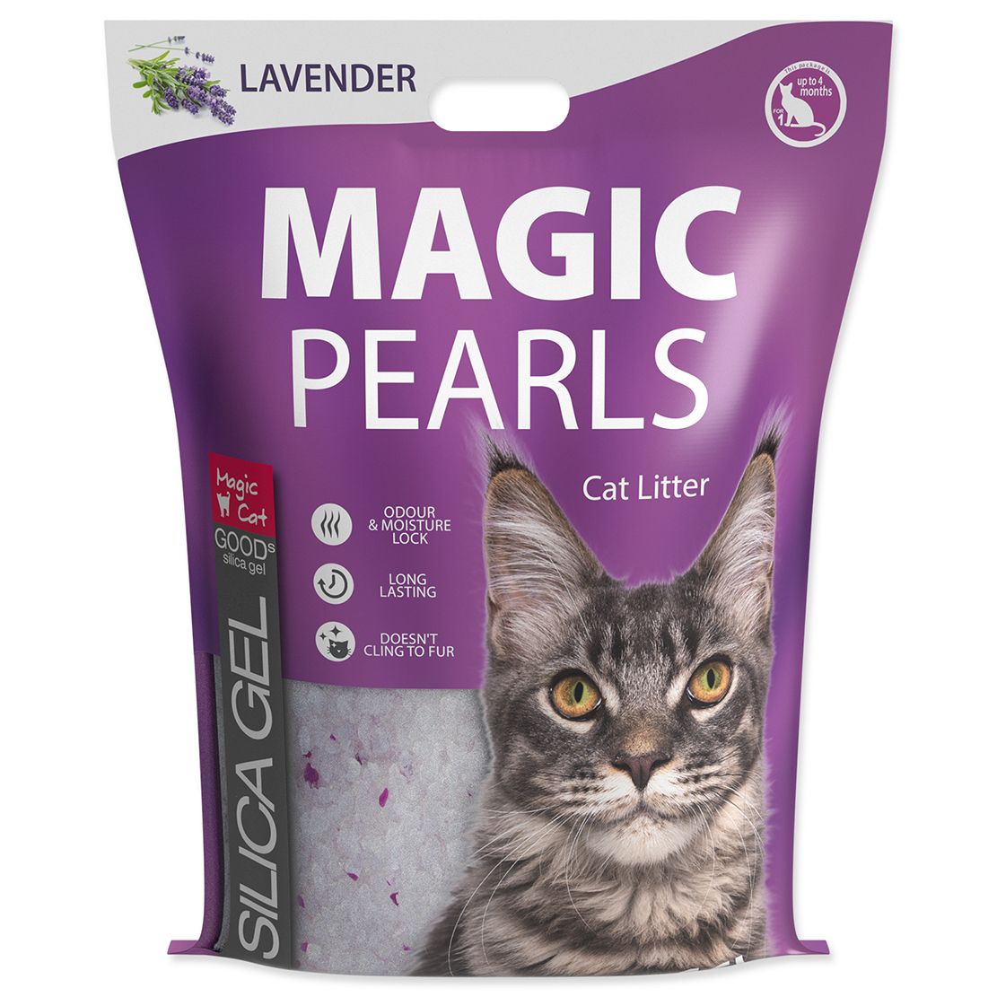 Podloga za mačke Magic Pearls lavanda 16 l