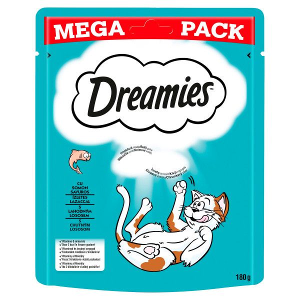 Dreamies poslastice s ukusnim lososom za mačke 180 g