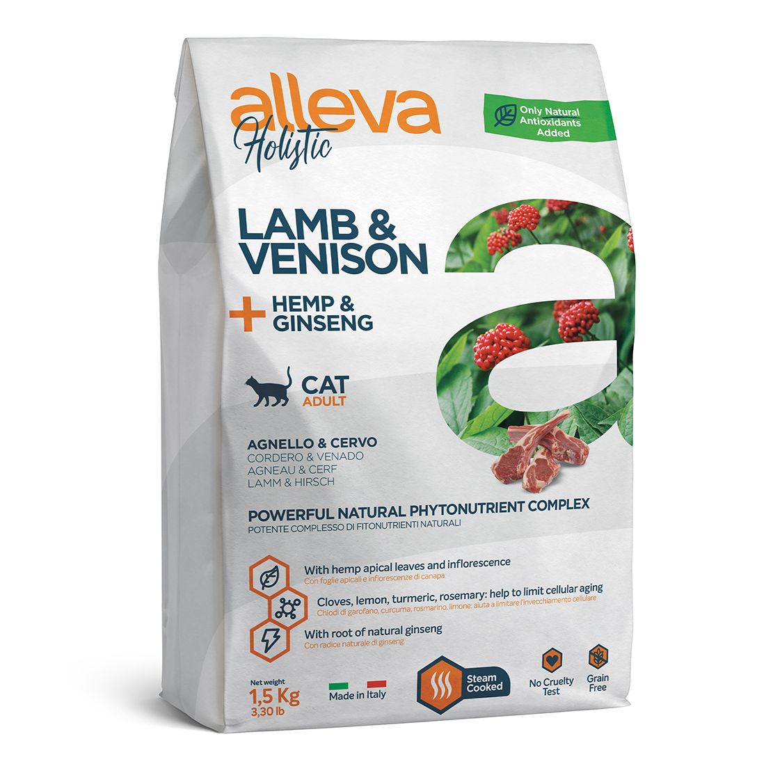 Alleva HOLISTIC cat lamb & venison adult 1,5 kg