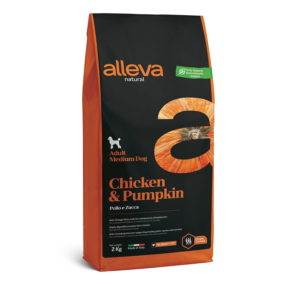 Alleva NATURAL dog chicken & pumpkin adult medium 2 kg