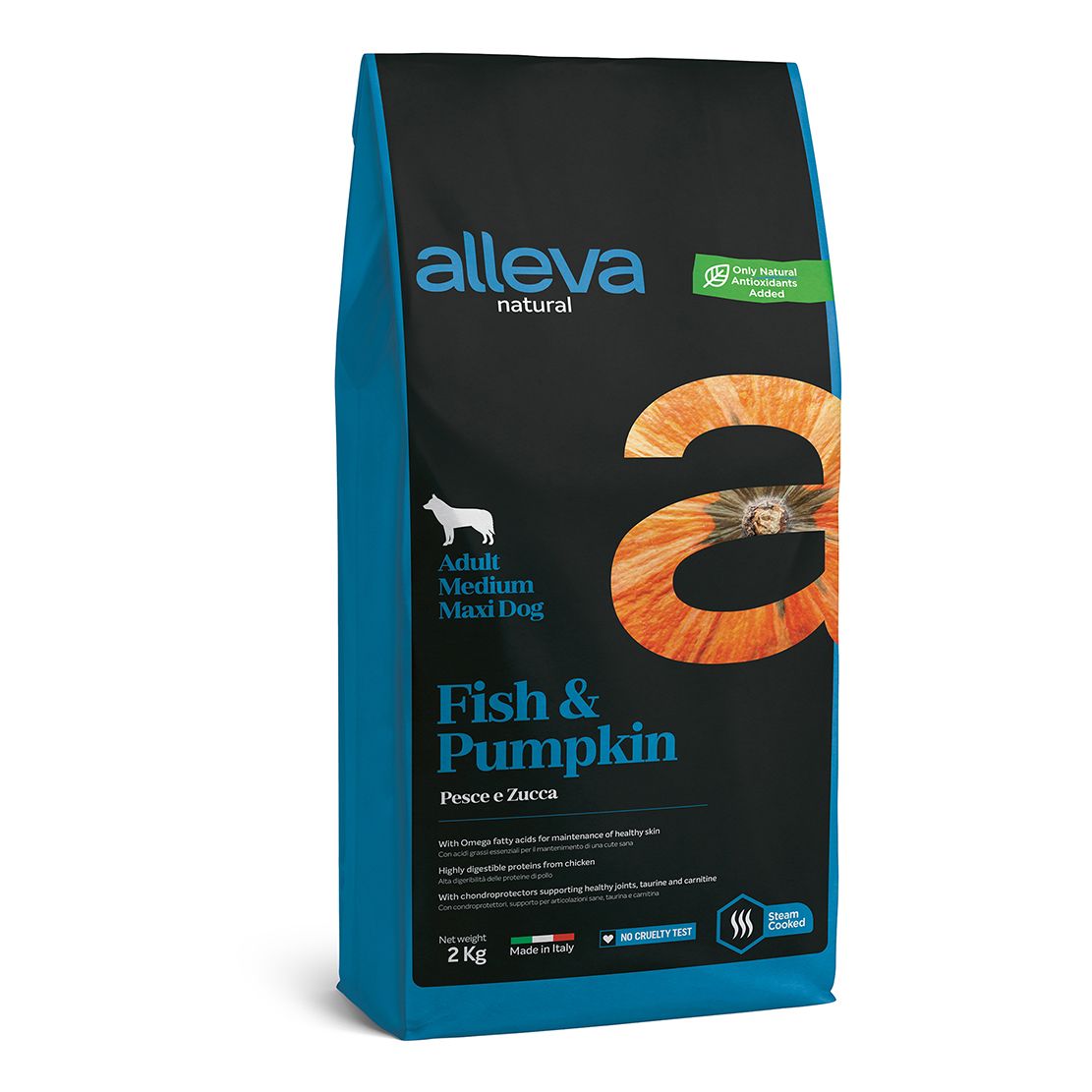 Alleva NATURAL dog fish & pumpkin adult medium/maxi 2 kg
