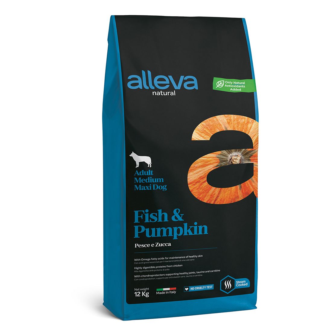 Alleva NATURAL dog fish & pumpkin adult medium/maxi 12 kg