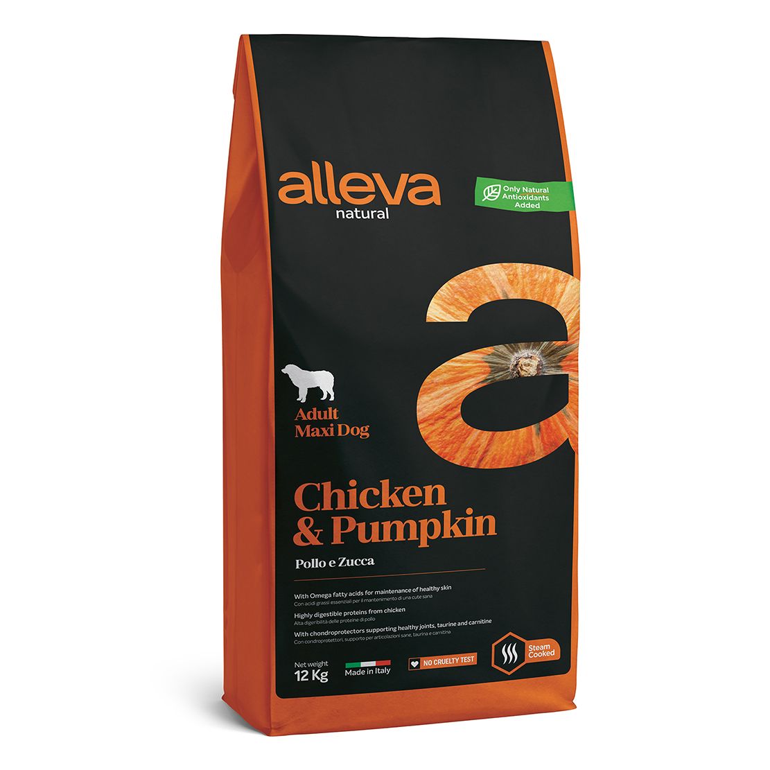 Alleva NATURAL dog chicken & pumpkin adult maxi 12 kg