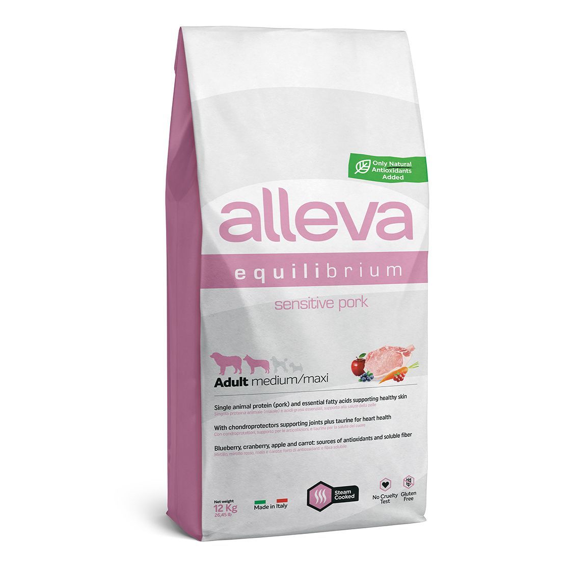 Alleva SP EQUILIBRIUM dog sensitive pork adult medium/maxi 12 kg