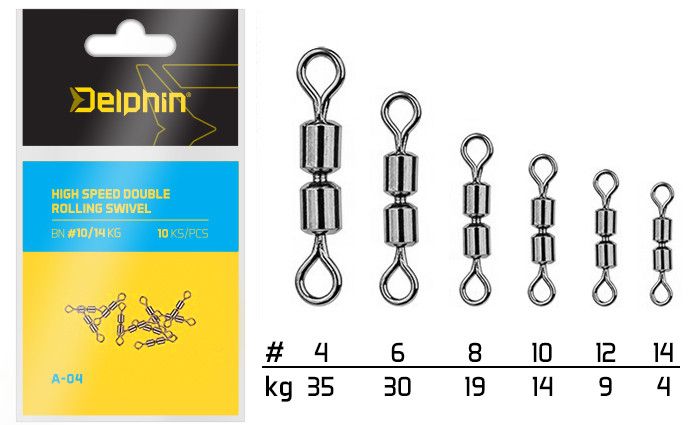 Delphin Hi speed double rolling swivel A-04/10kom 4