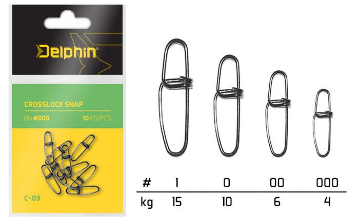 Delphin Crosslock Snap C-03/10kom 000