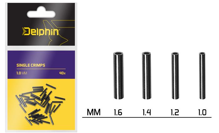 Delphin Single CRIMPS 40 kom 1,0 mm