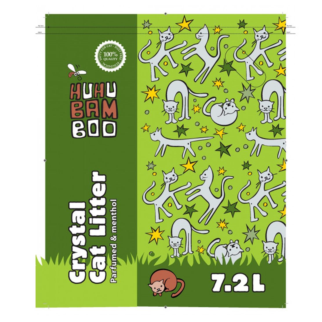 Podloga silikonska Huhubamboo mentol 7,2 l