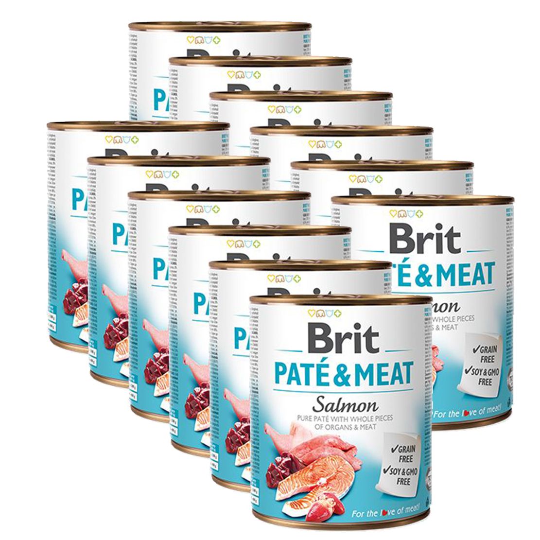 Konzerva Brit Paté & Meat Salmon, 12 x 800 g