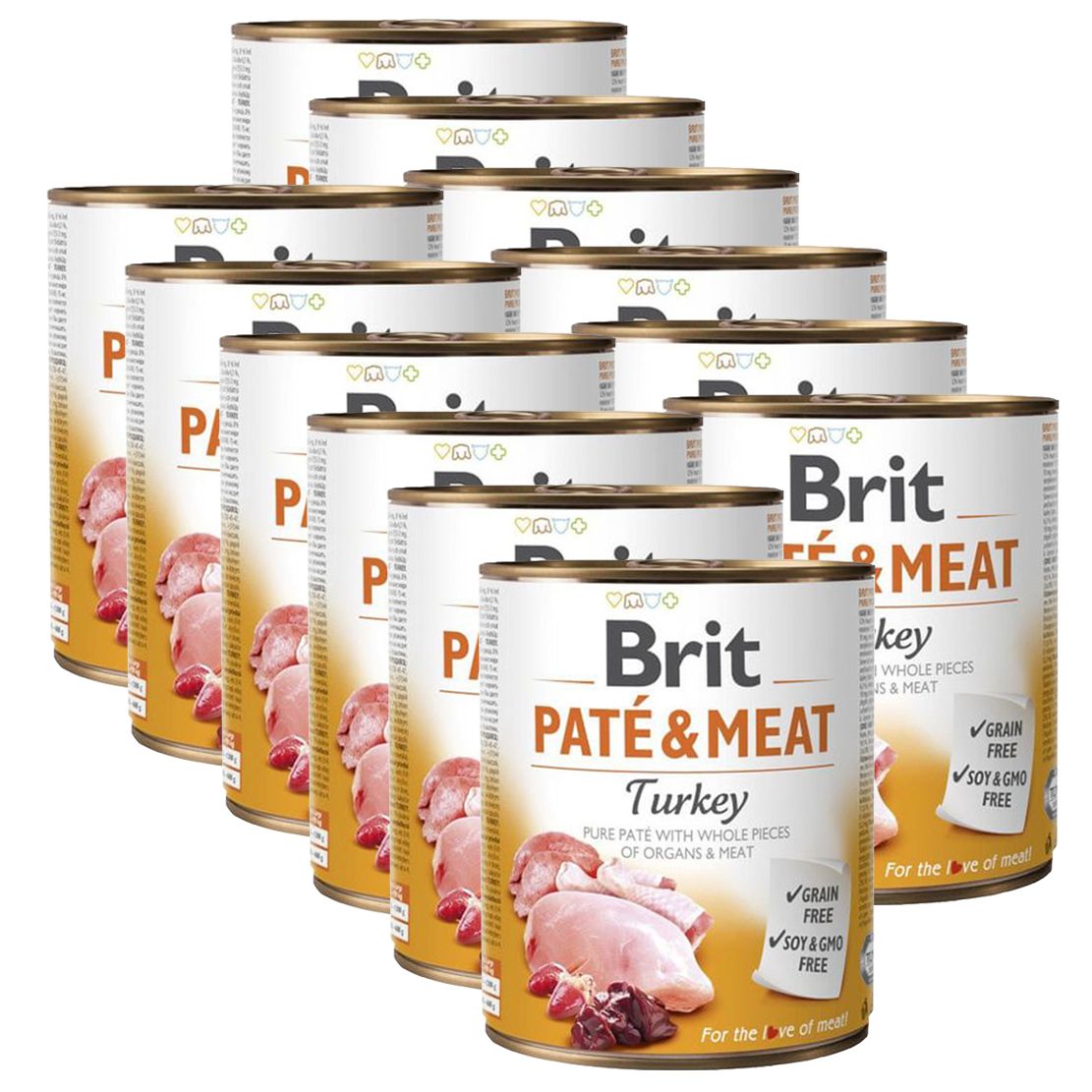 Konzerva Brit Paté & Meat Puretina 12 x 800 g