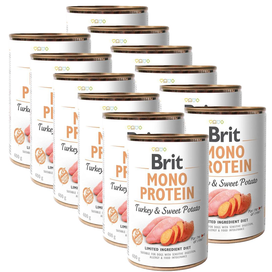 Konzerva Brit Mono Protein Puretina & Sladký zemiak, 12 x 400 g