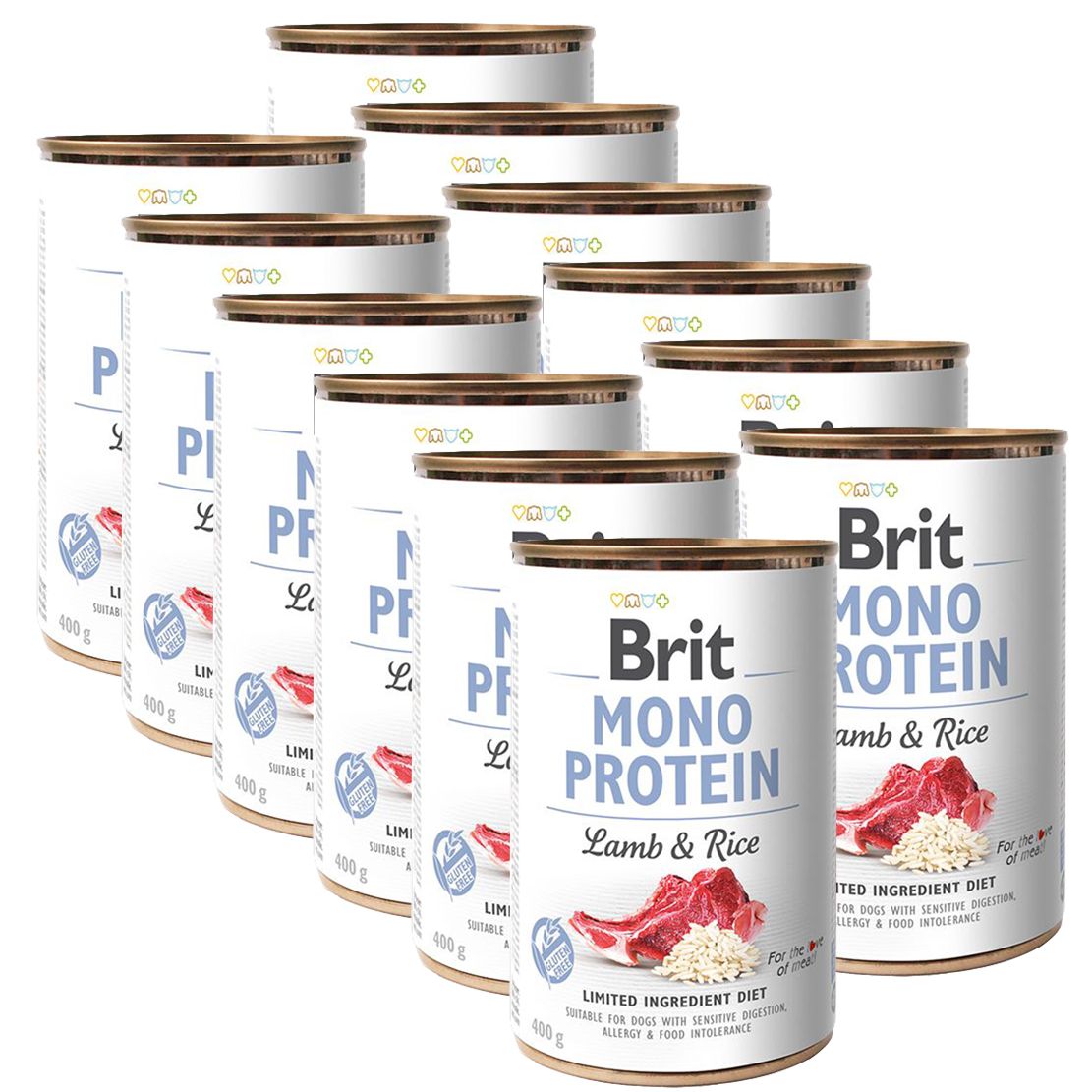 Konzerva Brit Mono Protein Janjetina & Riža, 12 x 400 g