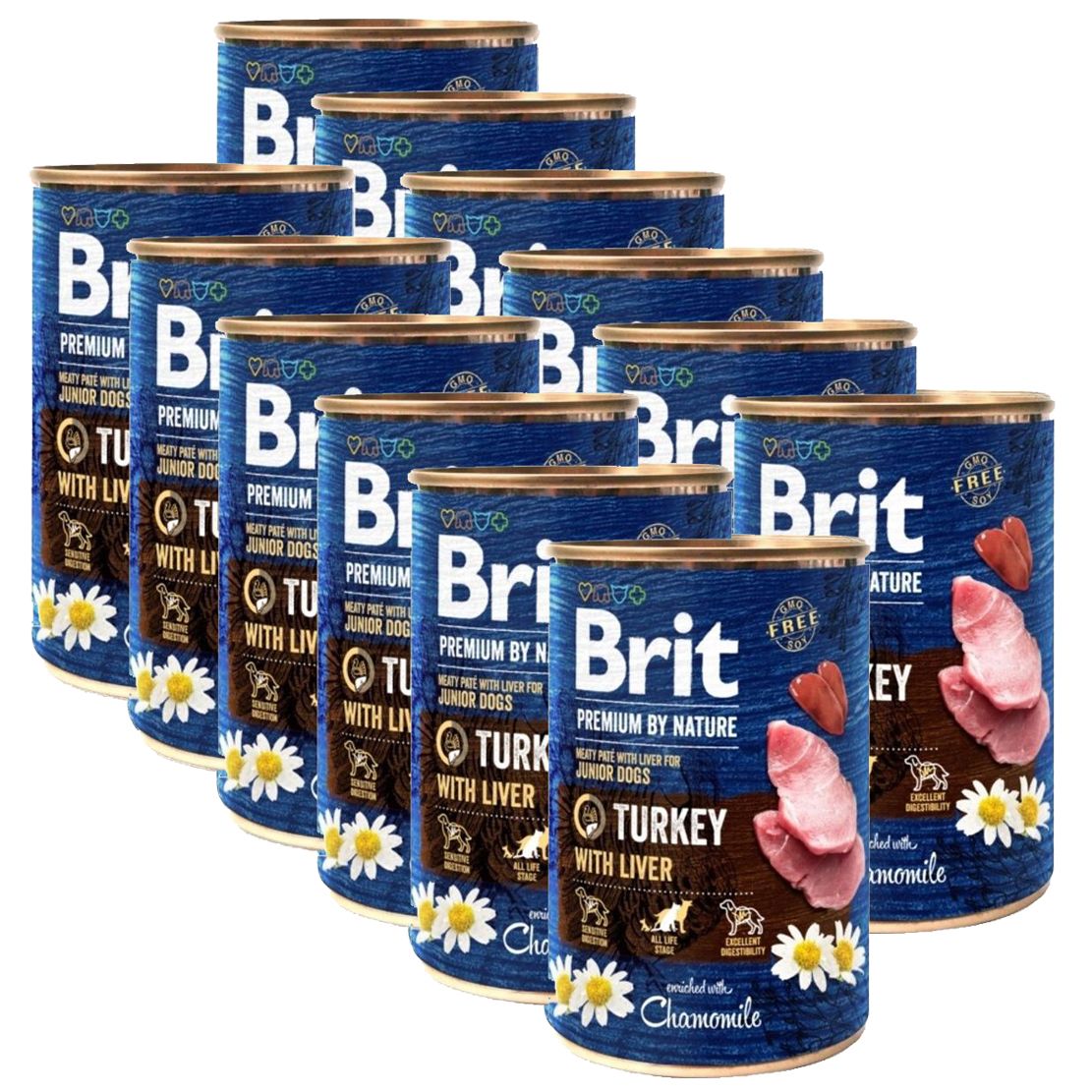 Konzerva Brit premium by Nature Junior Puretina & Jetra 12 x 400 g