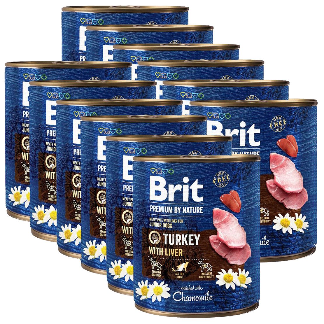 Konzerva Brit premium by Nature Junior Puretina & Jetra 12 x 800 g