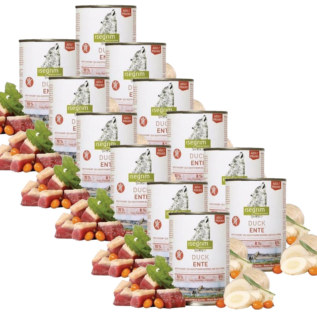 ISEGRIM Adult Prairie: Patka s peršinom, krastavcem i začinskim biljem 12 x 400 g
