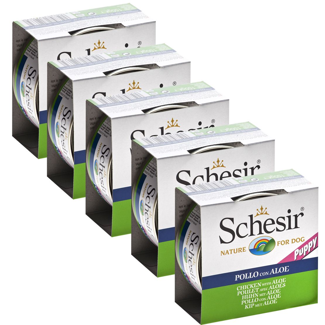 Schesir dog puppy piletina s aloe verom 5 x 150 g