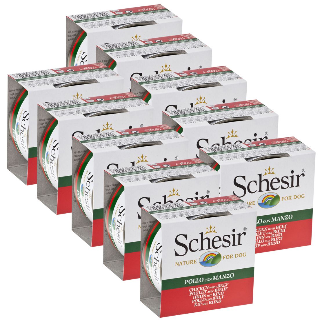 Schesir dog piletina i govedina u želeu 10 x 150 g