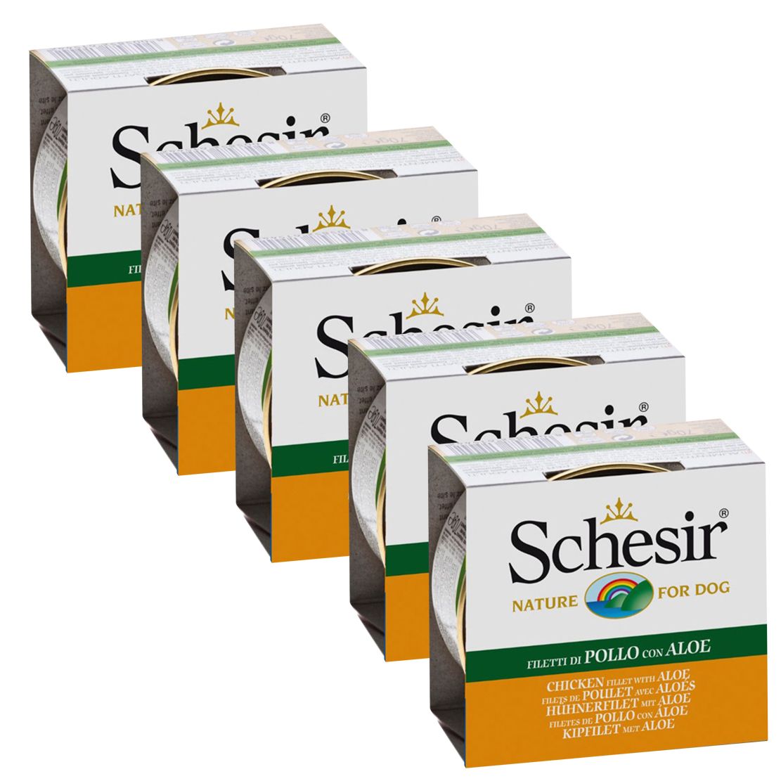 Schesir dog piletina i aloe u želeu 5 x 150 g