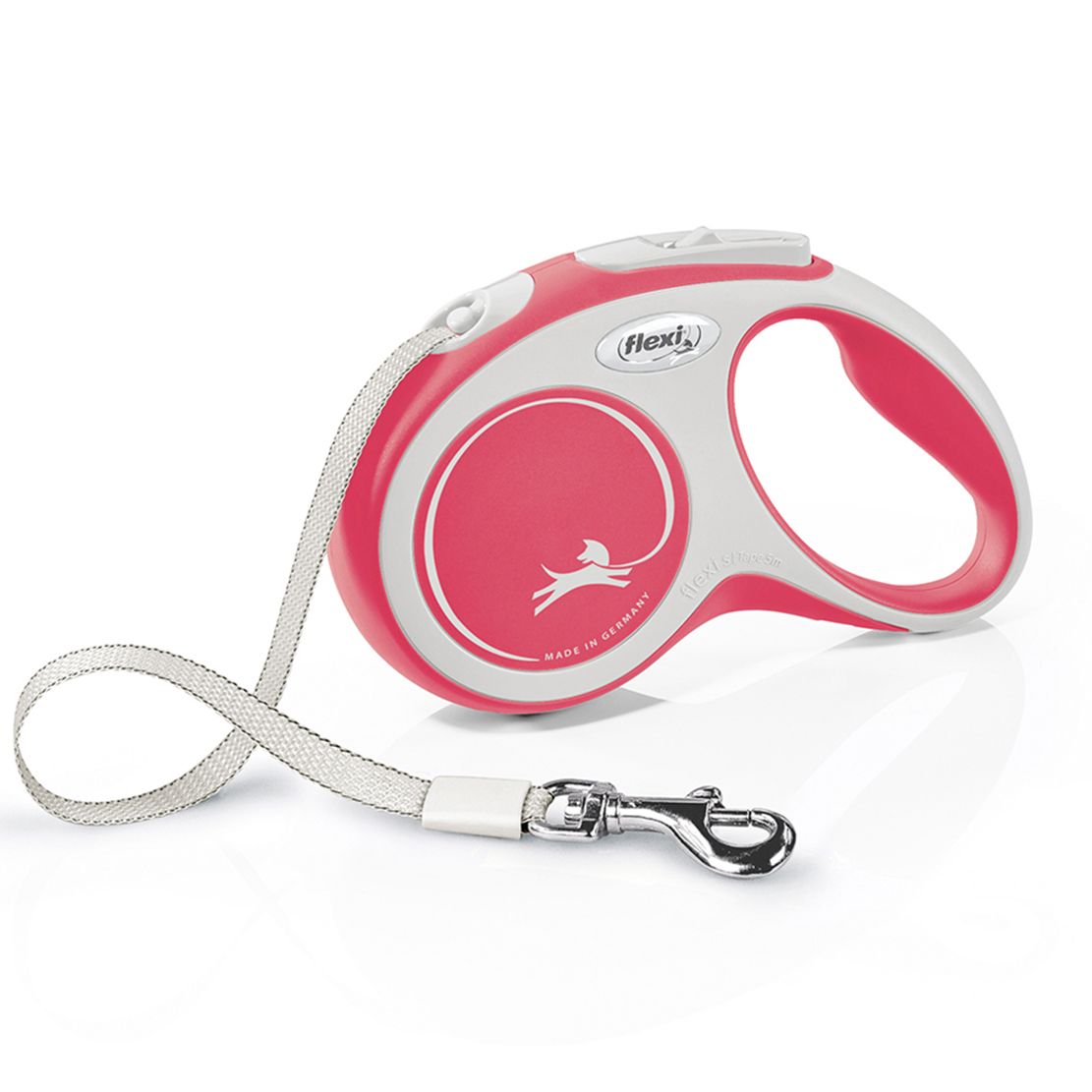 Flexi NEW COMFORT povodac S do 15kg, 5m trak – crvena