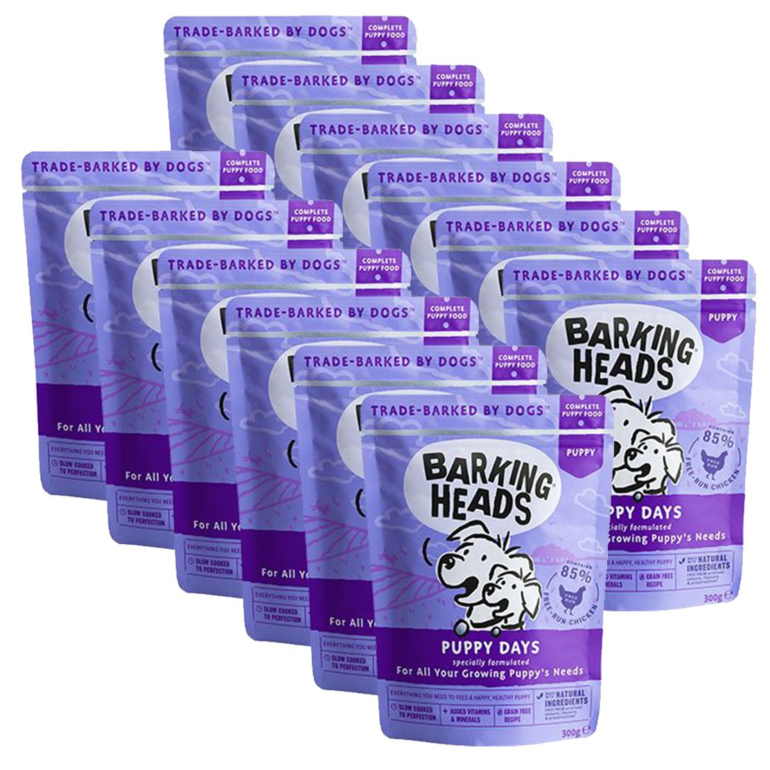 BARKING HEADS Puppy Days GRAIN FREE 12 x 300 g