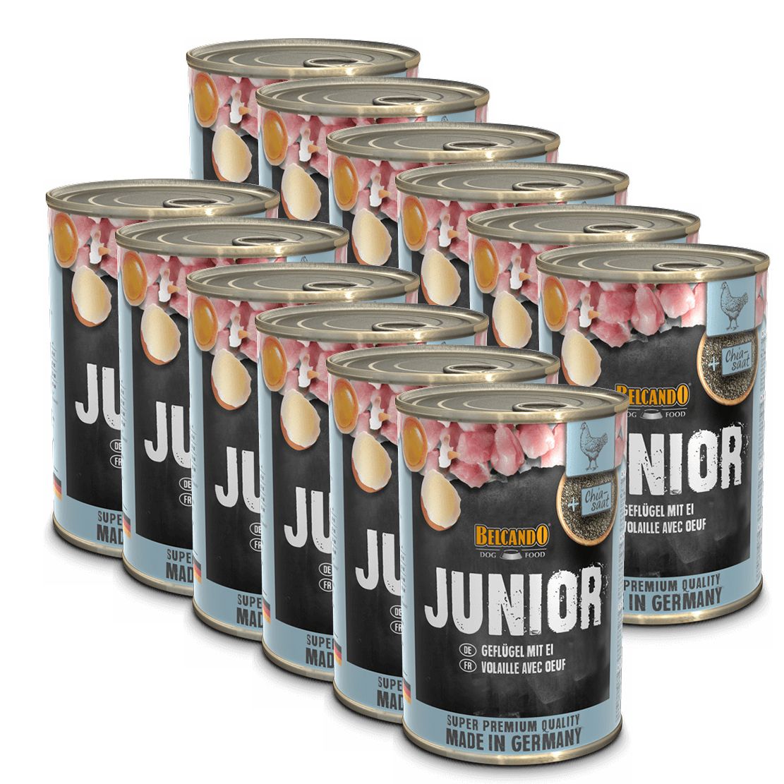BELCANDO Junior - Piletina s jajima - konzerva 12 x 400g
