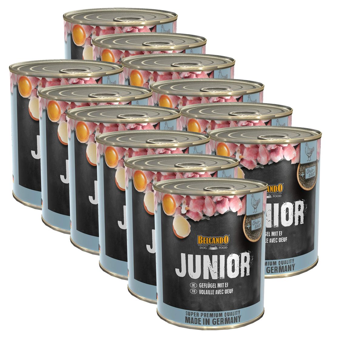 BELCANDO Junior - Piletina s jajima - konzerva 12 x 800g