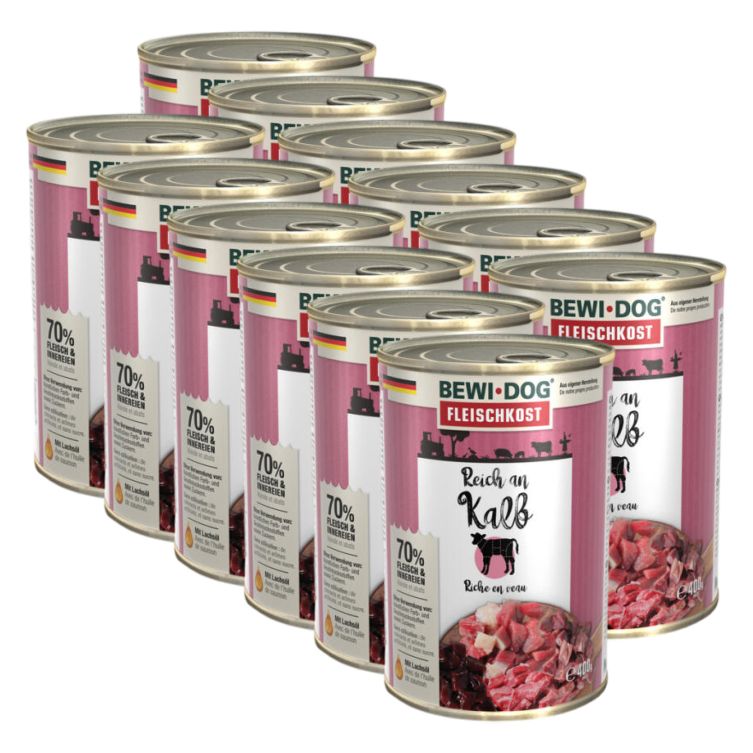 BEWI DOG konzerva – Teleće meso, 12 x 400g