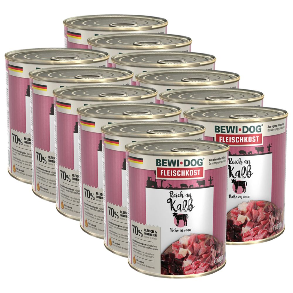 BEWI DOG konzerva – Teleće meso, 12 x 800g