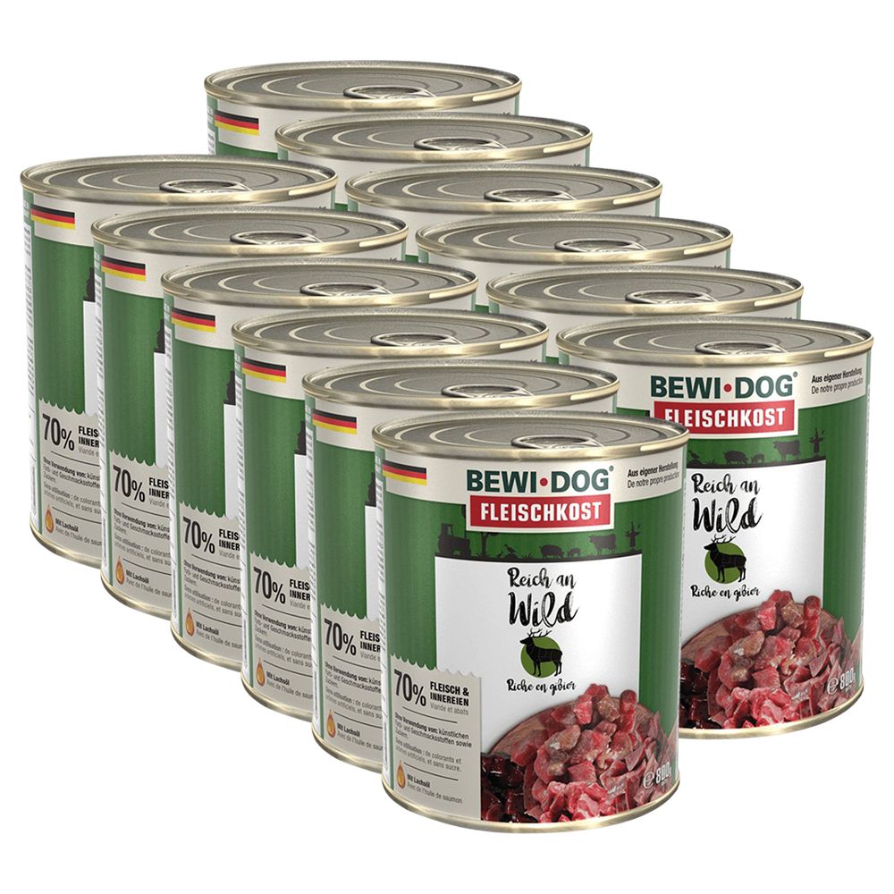 BEWI DOG konzerva – Divlja, 12 x 800g